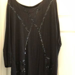 🎉Lane Bryant Black Sequin Accented Top 23
